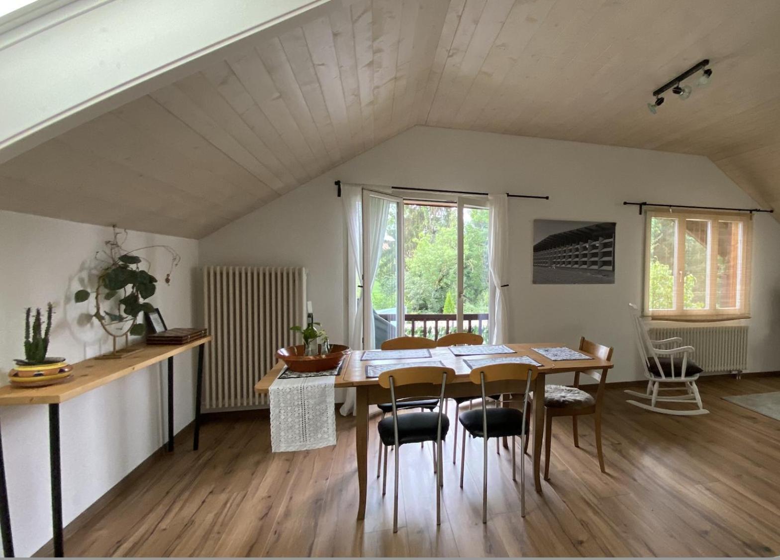 Naturnahe Familienwohnung Ruschegg Екстериор снимка